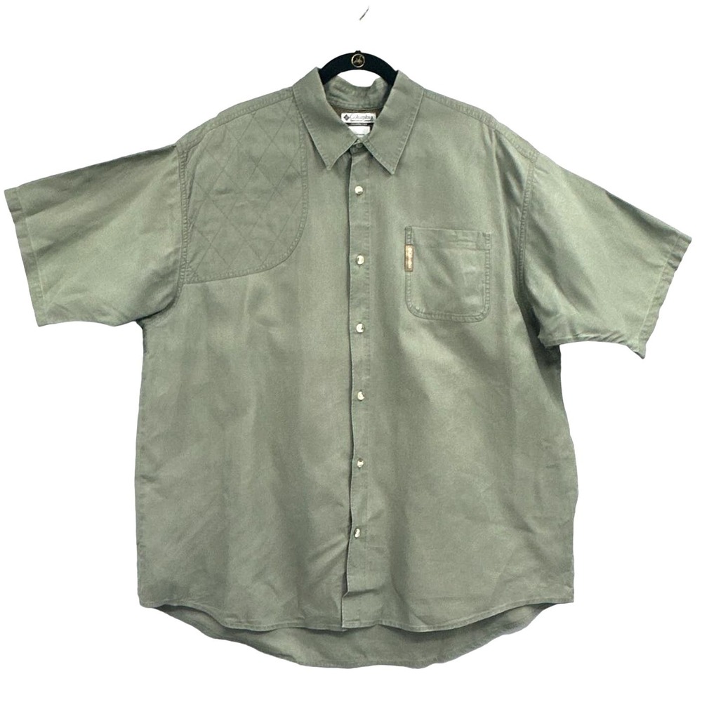 Columbia Sportswear Shirt Mens XL Green Fishing Outdoor Wear Recreation Hunting